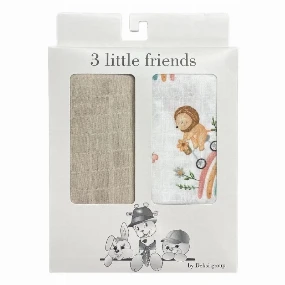 Deksi tetra pelena za bebe Meda Duga Bež, 80 x 80 cm