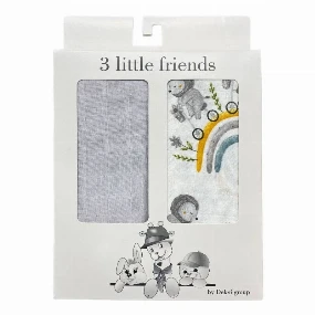 Deksi tetra pelena za bebe Meda Duga Siva, 80 x 80 cm