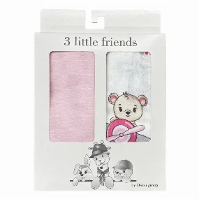 Deksi tetra pelena za bebe Meda na Avionu Roze, 80 x 80 cm