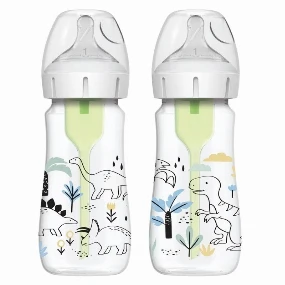 Dr Brown's set plastičnih flašica Wide Neck Dino, 270ml 0m+