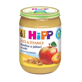Hipp kašica kajsija u jabuci sa ovsom 190g, 6m+