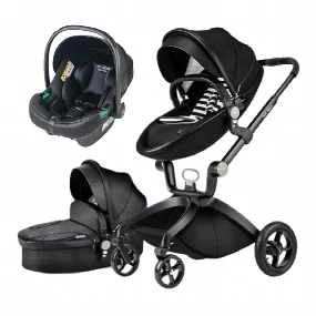 Hot Mom kolica za bebe Black 3u1, 0m+