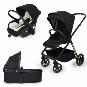 Jungle Lumi kolica za bebe 3u1 Black, 0m+