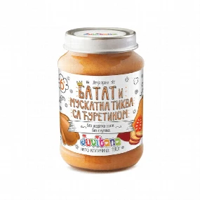 Juvitana kašica batat, muskatna tikva sa ćuretinom 190g, 6m+
