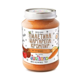 Juvitana kašica piletina, šargarepa, krompir i paradajz 190g, 6m+