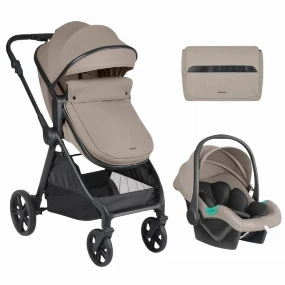Kikka Boo kolica za bebe 3u1 Jean set Beige, 0m+