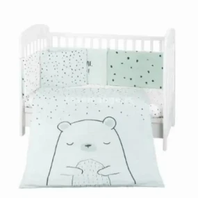 Kikka Boo komplet posteljina za krevetac 6u1 Bear with Me, Mint