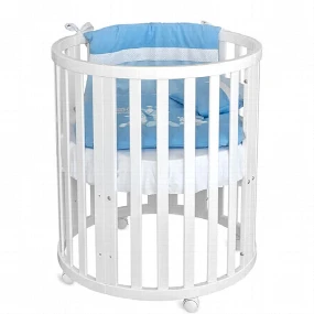 Krevetac za bebe Jezgro Okrugli, Beli