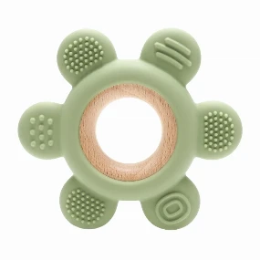 Lorelli drvena silikonska glodalica Flower, Green