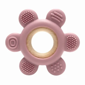 Lorelli drvena silikonska glodalica Flower, Pink