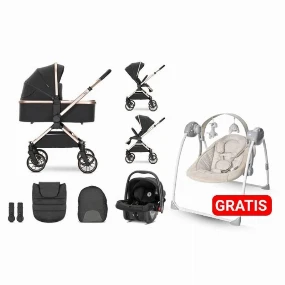 Lorelli kolica za bebe 3u1 Reya Black i gratis ležaljka Portofino