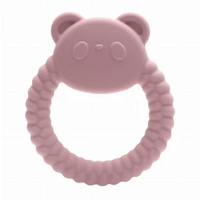 Lorelli Panda silikonska glodalica za bebe Natural Pink