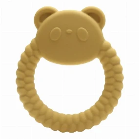 Lorelli Panda silikonska glodalica za bebe Natural Yellow