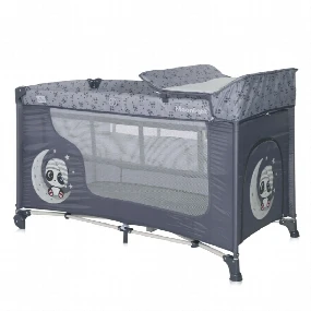 Lorelli prenosivi krevetac Moonlight 2 Nivoa, Cool Grey Pandas