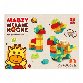 Magzy Mekane konstruktor kocke za decu, 42 kom