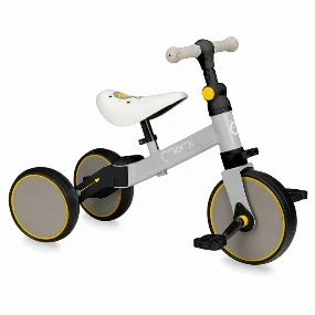 MoMi Loris tricikl za decu 4u1 Grey Yellow