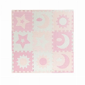MoMi Nebe podloga za bebe - Puzzle od pene Pink