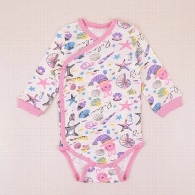 My Baby bodi na preklop za bebe devojčica, Roze