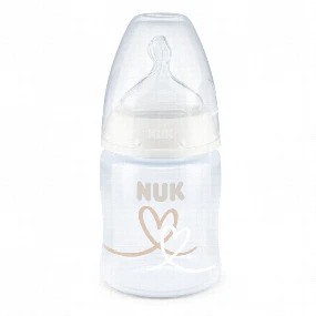 Nuk plastična flašica silikon 150 ml Bela, 0-6m