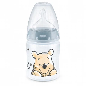 Nuk plastična flašica silikon sa indikatorom temperature Winnie the Pooh Blue, 0-6m