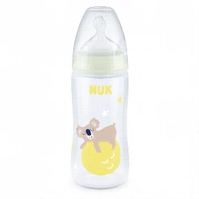 Nuk plastična flašica za bebe sa indikatorom toplote Night, 6-18m