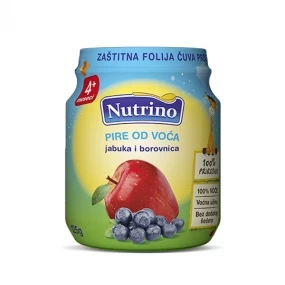 Nutrino pire od voća jabuka i borovnica 125g, 4m+