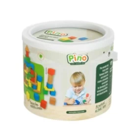 Pino drvena igračka za decu Kocke blokovi, 50 komada