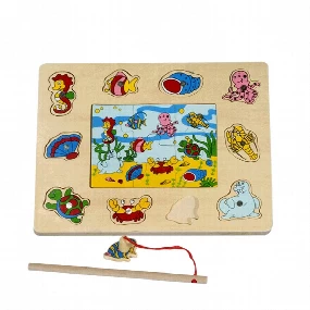 Pino drvena igračka Slagalica sa magnetima, Pecanje