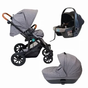 Puerri Diamond kolica za bebe 3u1 Dark Grey, 0m+