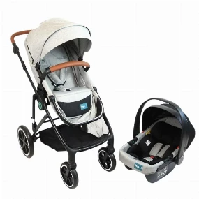Puerri Oscar kolica za bebe 3u1 Light Grey, 0m+