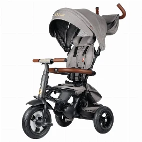 QPlay tricikl za decu Rito Deluxe 3u1 Grey