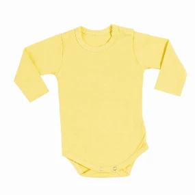 San-Tex bodi za bebe dug rukav Žuta, 56-86
