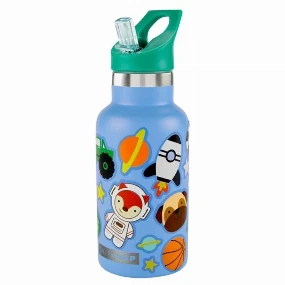 Skip Hop dečiji termos sa stikerima Plava