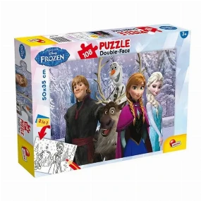 Lisciani slagalica Frozen - Složi i oboji, 108 kom