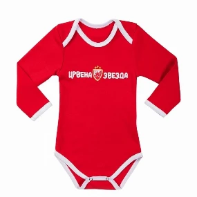 Stefan bodi na dug rukav za bebe Classic Crvena Zvezda, 62-80