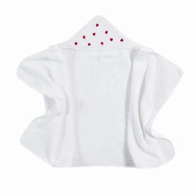 Stefan peškir za bebe sa kapuljačom Srce, 60x120 cm