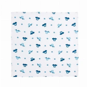 Stefan tetra pelena od muslina za bebe Auto, 78x78 cm