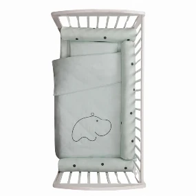 Stefan Textil komplet posteljina za krevetac od pamučnog satena, Mint