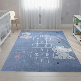 Tepih za dečiju sobu Školice slonići 120x180 cm
