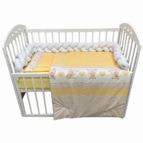 Textil Baby Bear komplet posteljina 4u1 Žuta