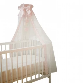 Textil bebi baldahin za krevetac Lux Roze, 266x147 cm