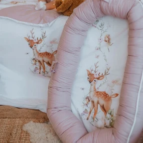 Textil gnezdo za bebe Bambi, Roze