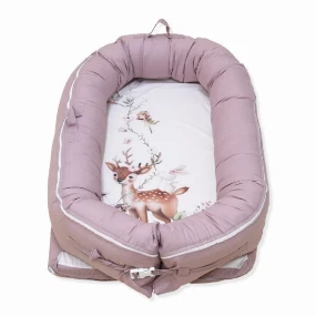 Textil gnezdo za bebe Bambi, Roze