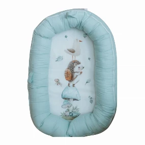 Textil gnezdo za bebe Jež, Plava