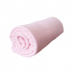 Textil letnji prekrivač za bebe od muslina Roze