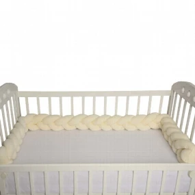 Textil pletenica od pliša za krevetac Vanila, 240cm