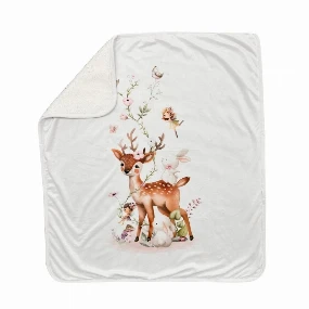 Textil prekrivač za bebe Bambi, Bela