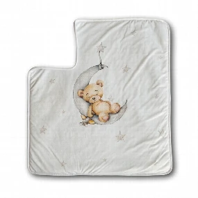 Textil prekrivač za bebe Sanjalica Sivi, 80x90 cm