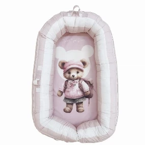 Textil Teddy gnezdo za bebe Roze