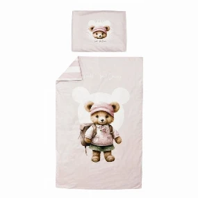 Textil Teddy posteljina za krevetac 3u1 Roze